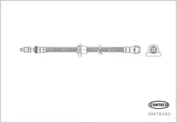 BMW X1 F48 Mini F60 Ön Fren Hortumu 450mm 34306854263