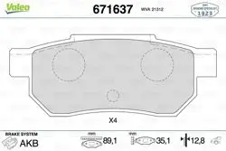 Fren Balatası Arka-Honda Accord 85-89 Civic 1.6 87-91 Prelude 2.0 85-87