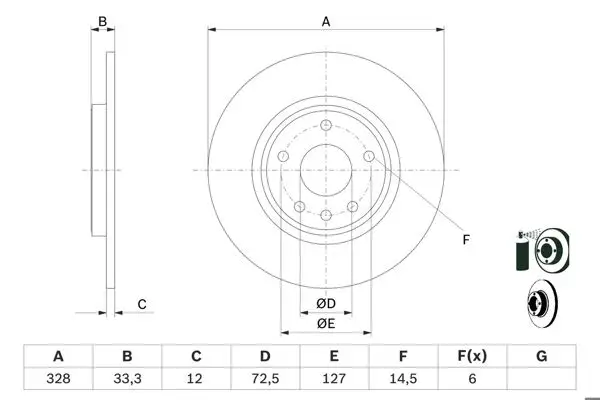 Disk Arka (Ad) 12 &Gt, Freemont Kaplamalı (Kutu Fıyat Tek)