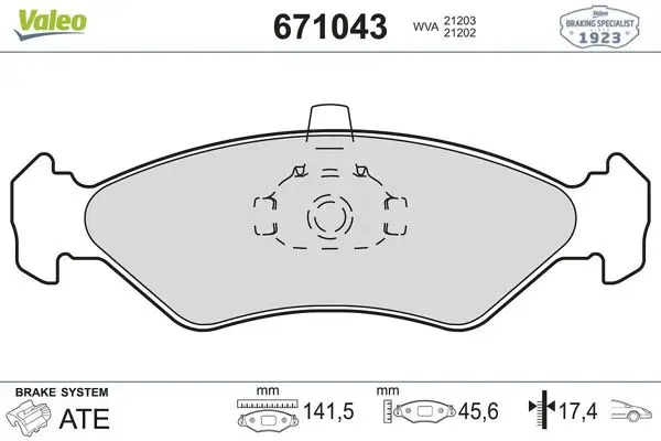 Disk Fren Balatası (Ön) (Ford Fiesta 1.3-1.4-1.6 95-Ford Ka 1.3 96-02 / Mazda 121 1.2 / 1.3 / 1.8D 01 / 96)
