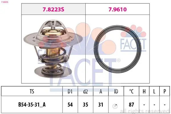 Termostat 87°A3 A4 A6bora Caddy 2 Golf Jetta 2 Passat Polo T4 T5 Octavia Cordoba Ibiza Fabia Felıca