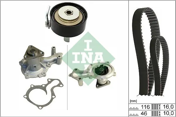 Devirdaim + Yağ Pompa Kayış + Triger Kayış + Triger Gergi Rulman (Ford: Focus / Mondeo / Fiesta / C-Max / Connect / Courier 12-1.0 Ecobost)