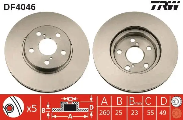 Disk On 98-01 Avensis