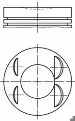 Motor Piston Segman P406 P806 P605 R P306 Xsara Xantia Xm II Xu10j4r 2.0 16V 86,00mm (Std)