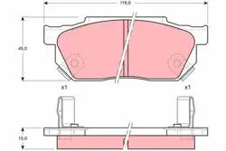 Ön Fren Balatası Honda Civic 88-91 Crx 89-92 Accord 83-85 Prelude 86->