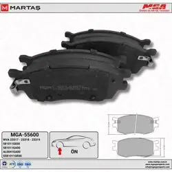 Balata Fren Ön-(Hyundai: Accent-Era 07 > 11 / i20 08 > 11 1.4 Benzinli-1.4 CRDI Dizel / Rio 06 > 11)