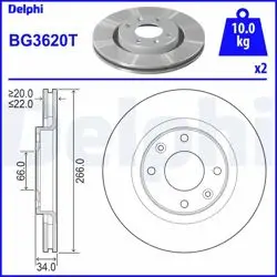 Fren Diski Ön Havalı (Peugeot: 307 1.4-206 / Part Ym / 301 1.2 VTI-1.6 VTI-1.6 HDI)