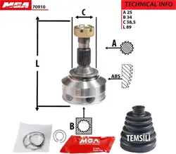 Aks Kafası Dıs Sağ / Sol-(Citroen: C5ı  Dv6 1.6 HDI Ew7a Ew7j4 Ew10a)