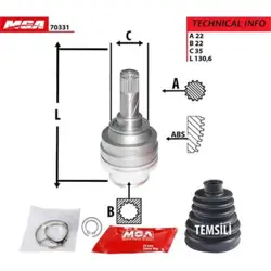 Aks Kafası İç (Opel: Astra F 91-98 1.4I 1.6I Corsa B)