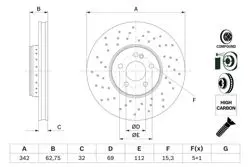 Fren Diski Ön W205 14-S205 14-C205 15-A205 16-W213 16-S213 16-C238 16-