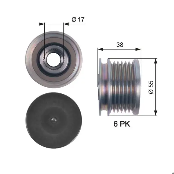 Alternatör Kasnağı (Citroen: C4-C5-Ds3-Ds4 1.6Vtı 1.6Thp 08-/ Peugeot: P207-P308-P508 07 -)