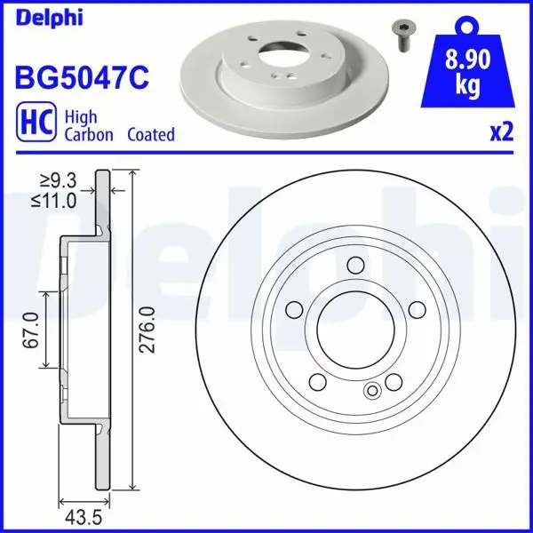 Disk Arka (Ad) 19-A-Seri (W177-V177) CLA (C118)