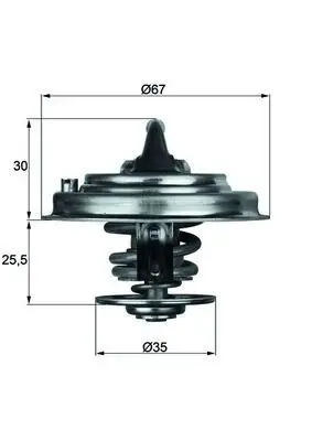 Termostat-87C (VW Passat 97-05 Audi A4 95-08 A6 95-05 Skoda Superb 02-08) Ack