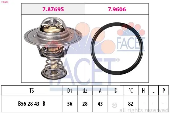 Termostat 82 Derece Starex Tcı 2001-> H100 Kamyonet 1997-> / Bongo K2500 Tcı 2004-> Pregıo Tcı 2