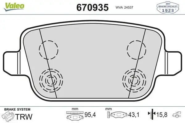 Fren Balatası Arka (Ford Mondeo IV-S-Max 2.0Tdcı 07-\Kuga 2.0Tdcı-4X4 08 -) (Volvo S80 II-V70 II 2.0-2.0T 07 -) (Land Rover-Fre