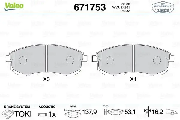 Balata Fren Ön-(Nissan: Juke 2011-2012 / Suzuki: Sx-4 2013-/ Nissan: Pulsar 2014 -)