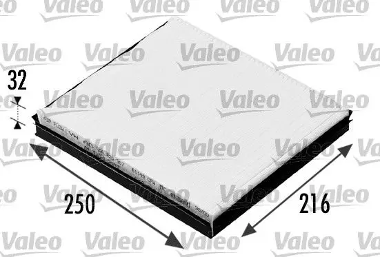 Polen Filtresi-Karbonsuz-249X216x32 (VW Polo 02-10 Seat Ibiza 02-10 Skoda Fabia 00-14)
