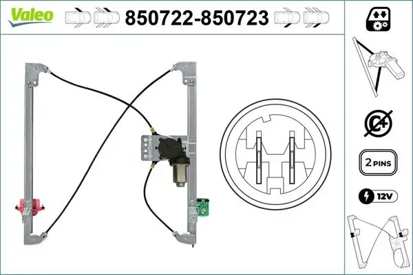 Cam Krıkosu Ön Sol Elektrikli Motorlu (Fiat: Scudo / Citroen: Jumpy / Peugeot: Expert 07 -)