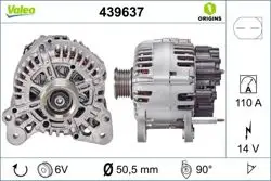 Alternatör 12 V 110A Volkswagen Golf V / VI 05-/ Jetta III-IV 1.4 TSI 06 -