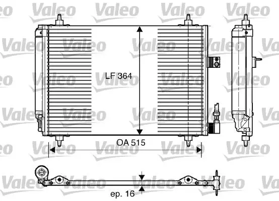 Kondenser (Opel Corsa C 1.0-1.2-1.4-Combo 1.4-1.6 Tigra 01 / 04 /)