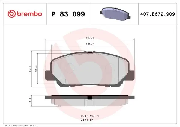 Fren Balatası Arka Toyota Prevıa 2.4 3.5 05-Alphard 3.5 08-14 Low-Met