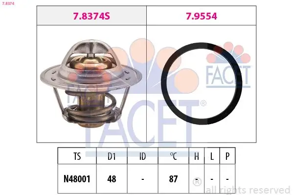 Termostat Chevrolet Aveo / Kalos 04-1.4 8V 87°C