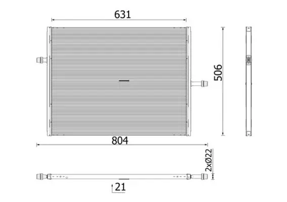 Mahle / Radyatör Spr.907 / 910 M654 (İlave) (Cır40000p)