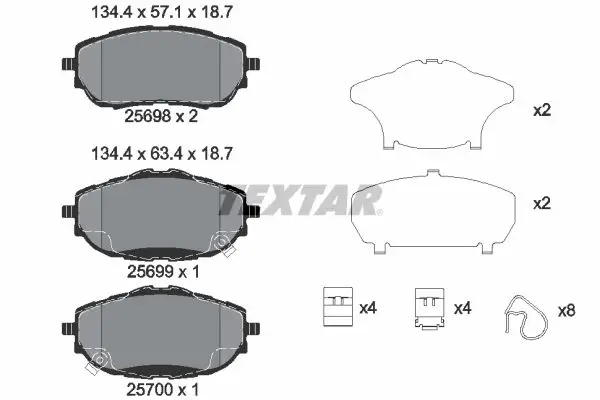 Ön Fren Balatası Toyota Corolla (2013–2019) / Auris (2012→) 1.33 – 1.6 Benzinli / 1.4 D-4D Dizel