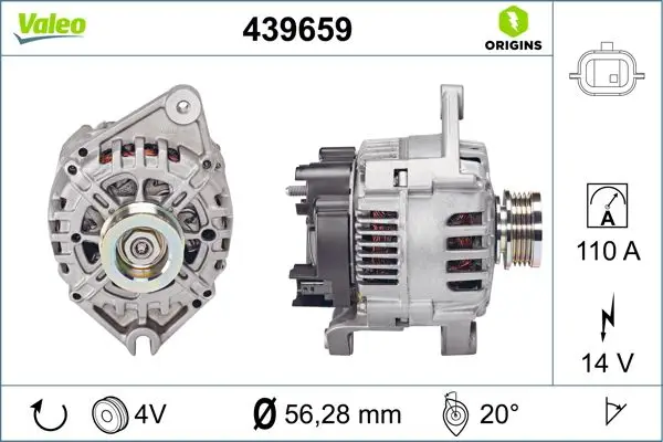 Alternatör 12 V 110A Renault Megane I 1.6