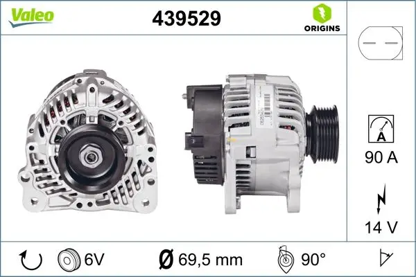 Alternatör 12 V 90A Volkswagen Transporter T4 2.5 98 -