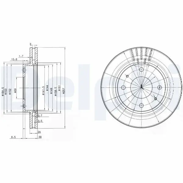 Fren Diski Havalı Hyundai Elantra 1.6 1.8 2000-2006 Matrix 1.5 CRDI 1.6 1.8 2001-257×4