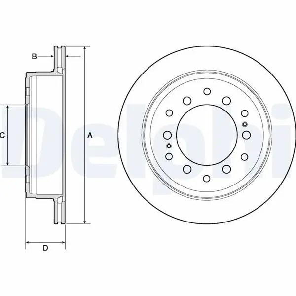 Fren Diski Arka Havalı (312-6)-(Karbonlu)-(Toyota: Land Cruiser 2.7-2.8-3.0-4.0 D-4D 10-Chrysler: Cruiser 4.0I V6 11 -)