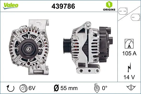 Alternatör 12 V 105A Fiat Albea, Doblo, Punto 1,3 Multijet
