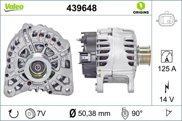 Alternatör 12 V 120A Renault Scenic 1.9 DCI 09 -