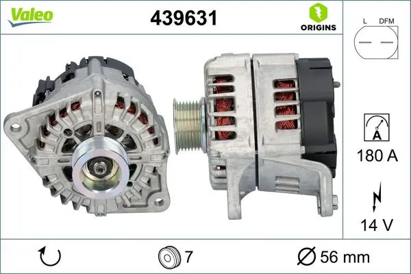Alternatör 12 V 180A Fiat Ducato 2,3 JTD 11 -