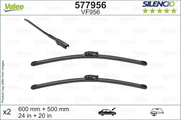 Silencio X-Trm Flat Blade Vf956 (X2) (600 + 500 mm) BMW X2 (11 / 17 /)