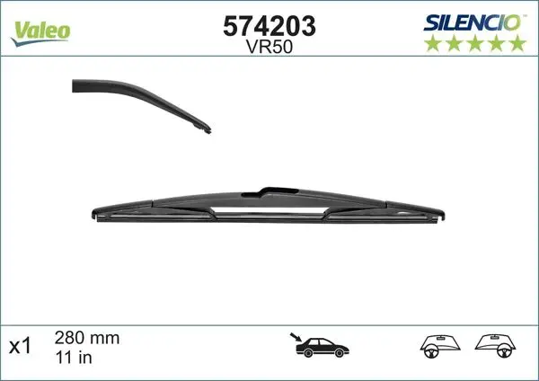 Silencio Vr50 (X1) (280 mm) (Arka) Renault Espace V (Jr_) Peugeot 3008 Suv (M_) Renault Sc