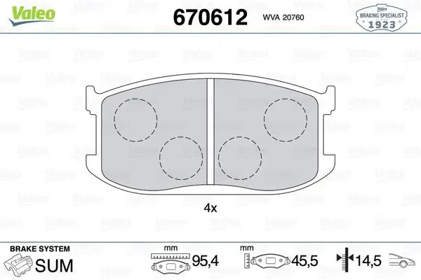 Fren Balatası Ön-Mazda 323 1.1 1.3 1.5 80-85