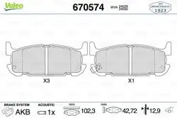 Fren Balatası Arka 597464 Mazda Mx5 1.6 1.8 98-05