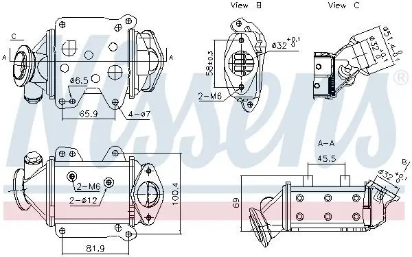 EGR Soğutucu Euro 6 (Fiat Egea Doblo Fiorino 500L 500X Punto 1.3 JTD Combo Corsa E 1.3 CDTI)