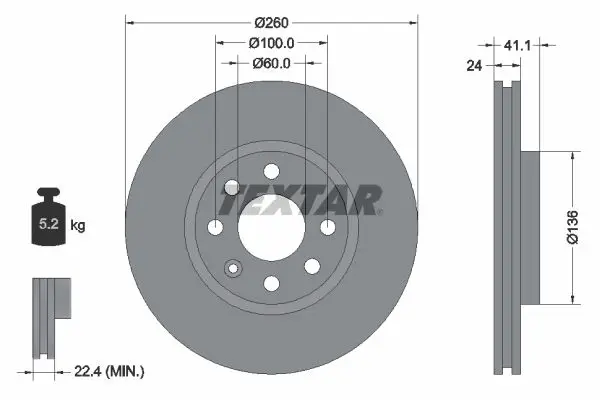 Fren Diski Opel Corsa C / Combo C (4 Bijon) 260mm Ön