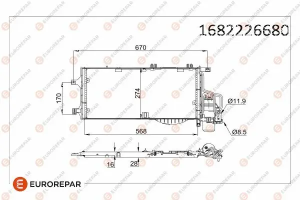 Psa / Erp Klima Radyatörü Opel Combo Corsa C Tigra