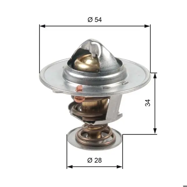 Termostat 85 °C-(Hyundai: Accent 95-05-Getz 1.5 CRDI-Era-Matrix 1.5 CRDI Tucson 06-10- i30 2.0 CRDI / Elantra 14-Benzinli / Kia: Ceed-Sorento-Sportage / Picanto / Santa Fe Dizel)