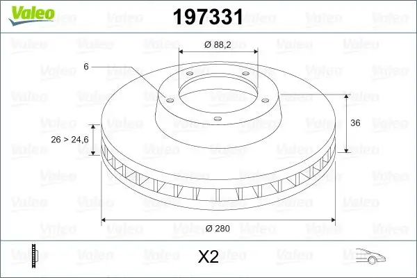 Fren Diski Ön Havalı-Adet-280 mm (Opel Frontera)