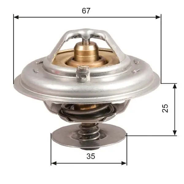 Termostat 80C (VW: 2.3 2.8 3.2 Bora Golf IV Phaeton T4 T5 / Audi: 3.2 3.8 4.2 A8 98-02 / Ford: Galaxy)