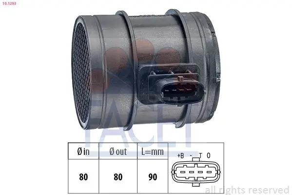 Hava Kütle Ölçer (Debımetre) Boxer III Jumper III F30dt (3,0 HDI 16V) Euro4 Romeo 159 / Brea Spıder 2,4 JTD Fiat: Croma 2,4 JTD Ducato 2,3 JTD Iveco Daily 07 >