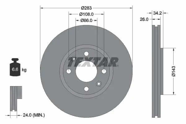 Fren Diski Opel Corsa F / Crossland X 283mm Ön