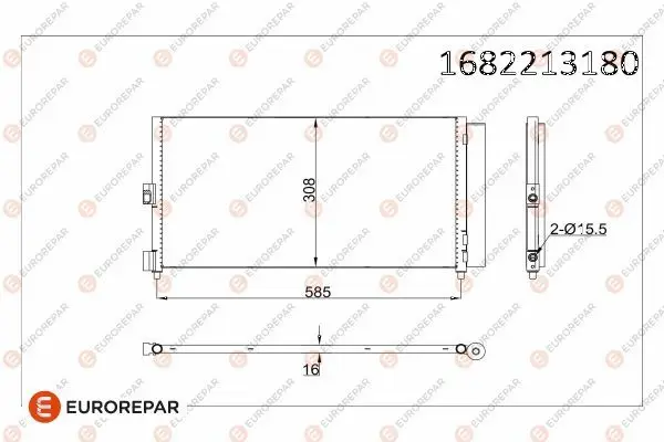 Klima Radyatörü (Kondanser) Doblo Idea 1.3 Multijet / 1.9 JTD 03 >