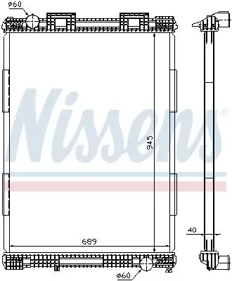 Motor Su Radyatörü Man F2000 19.423 D2866 94 > 19.463 D2876 94 > 19.464 D2876 98 > (Cercevesız) / (Mt)