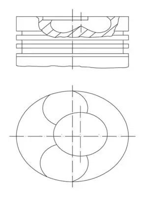 Piston + Segman 80.01 mm-Std 3.4.Sıl VW Caddy III 04-10 Golf V 03-09 Audi A3 03-10 Bls-Bxe